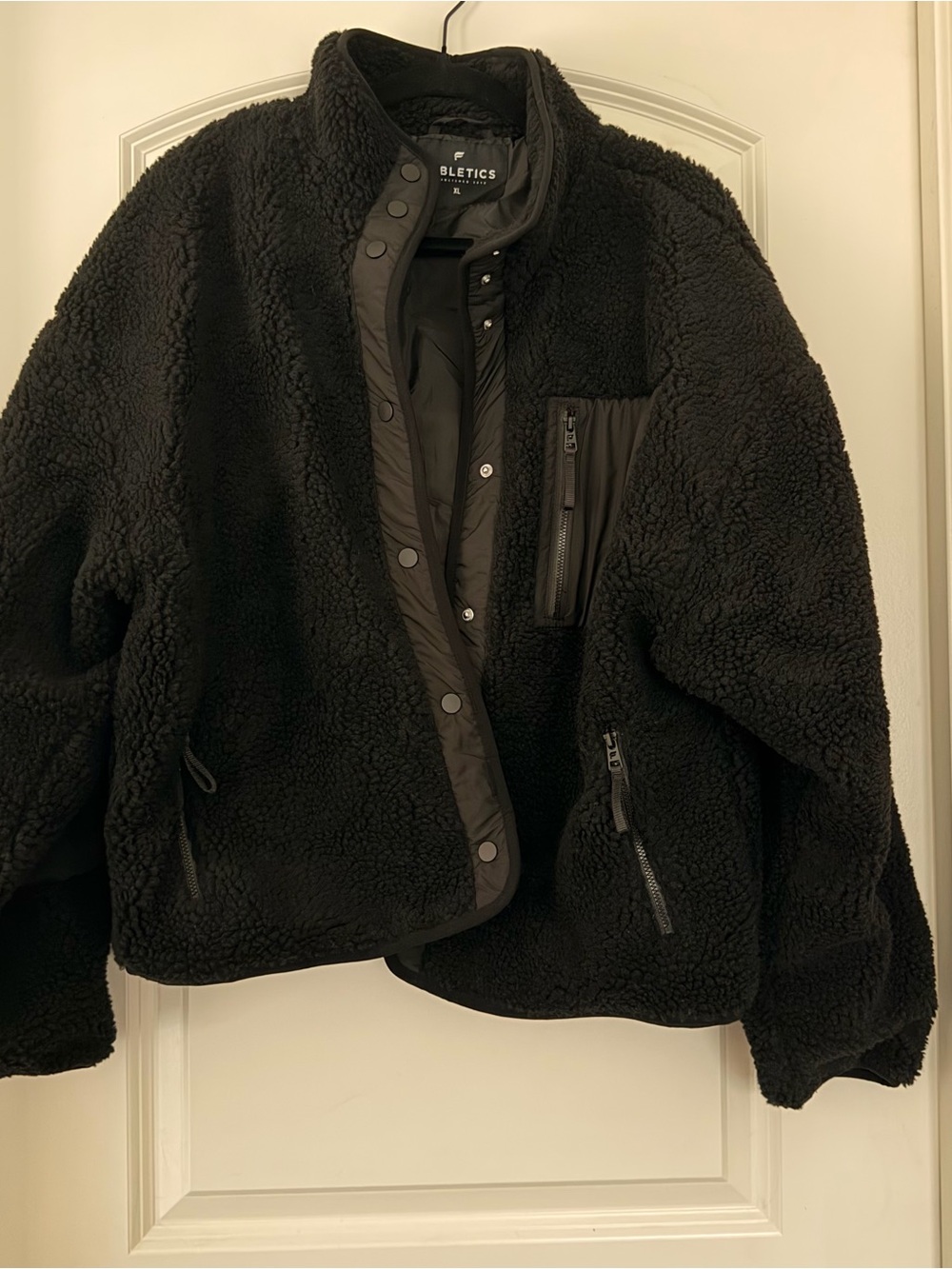 Fabletics Women's Black Teddy Sherpa Jacket